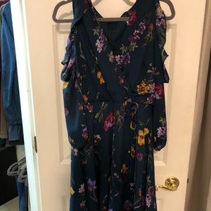 Francesca’s peek a boo shoulder floral dress